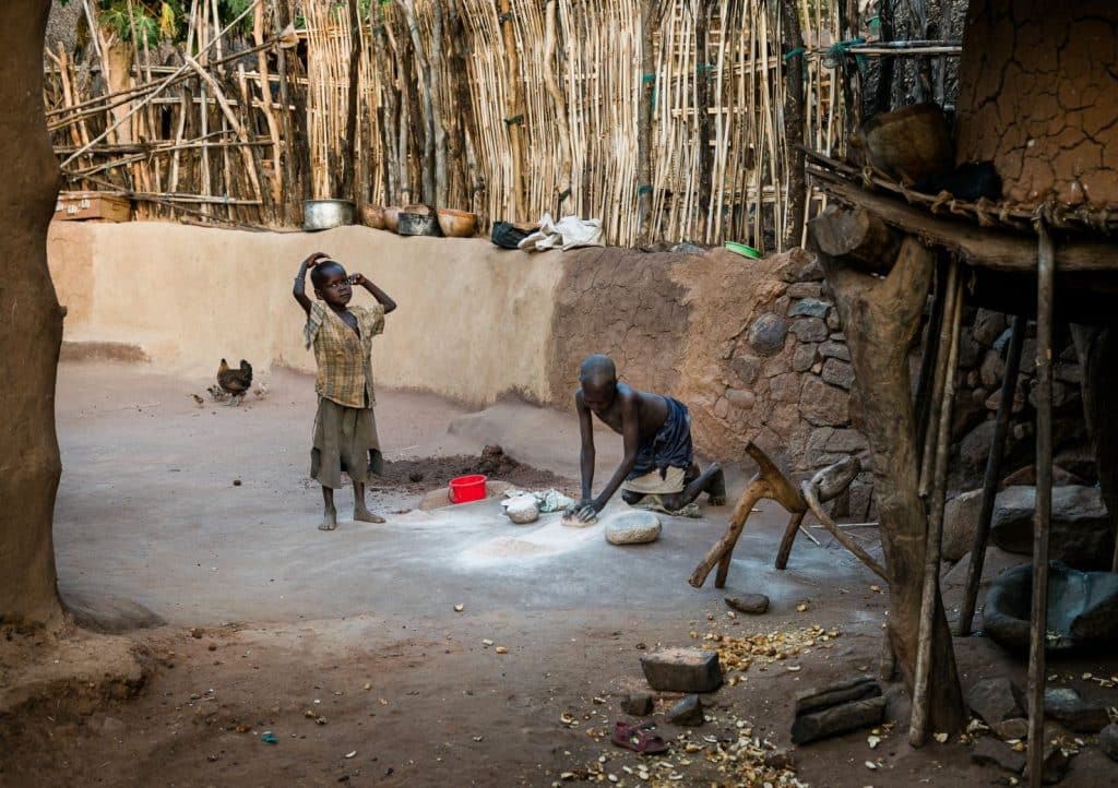 Children in a lopit village in south sudan